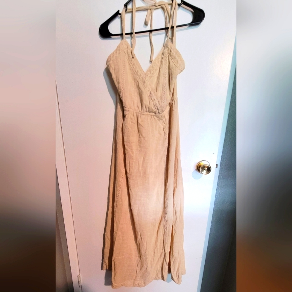 Boho style nude dress